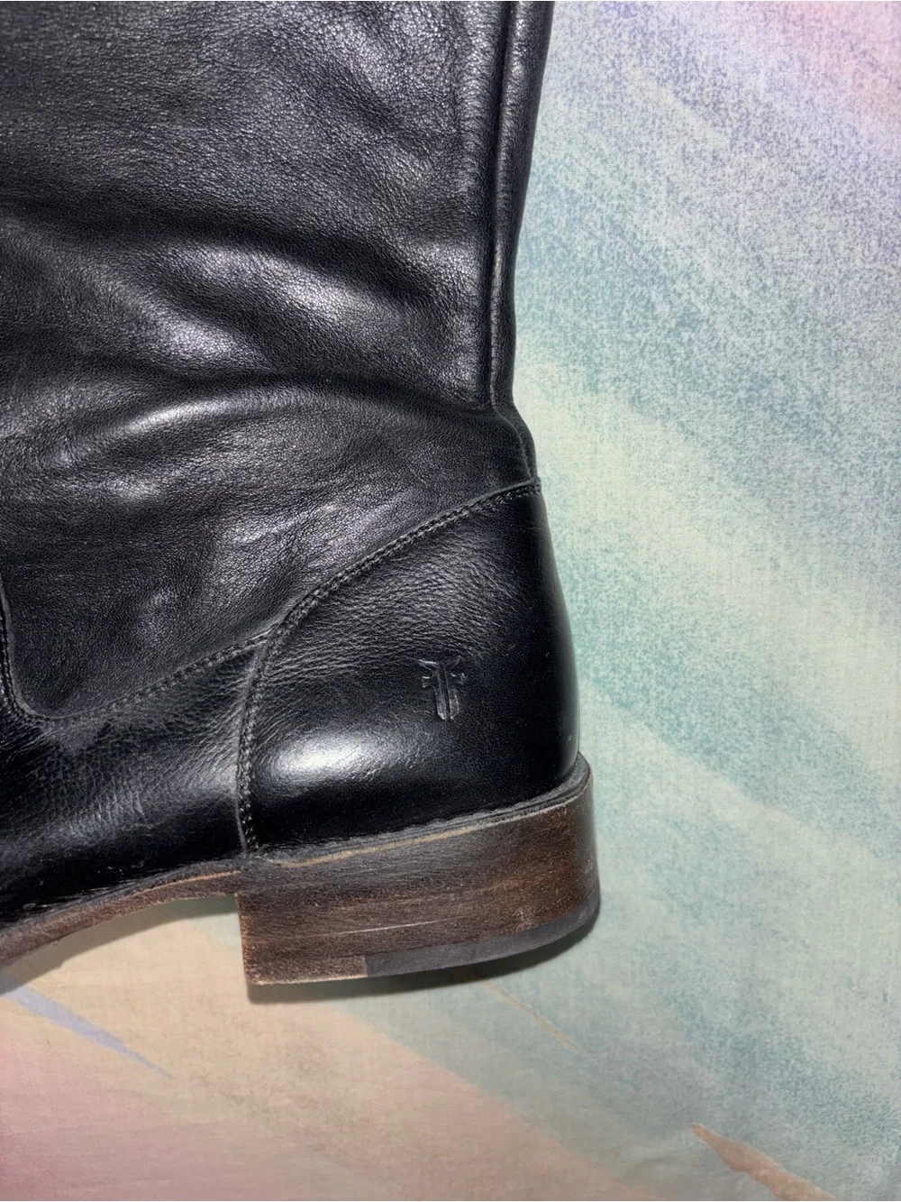 Frye Shirley women black leather over the knee boots size 9